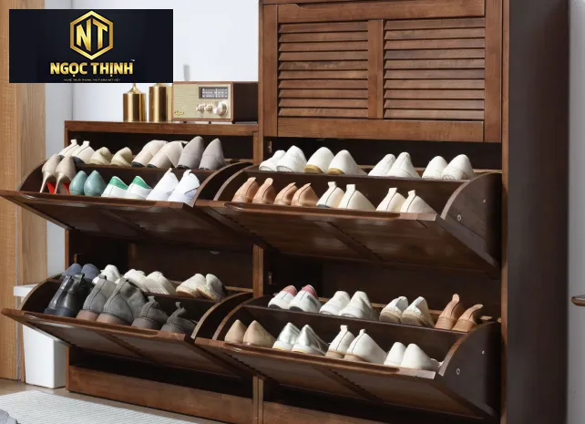 Xưởng Nội Thất Ngọc Thịnh Long Thành - Vũng Tàu - Tủ giày gỗ - TGNT01